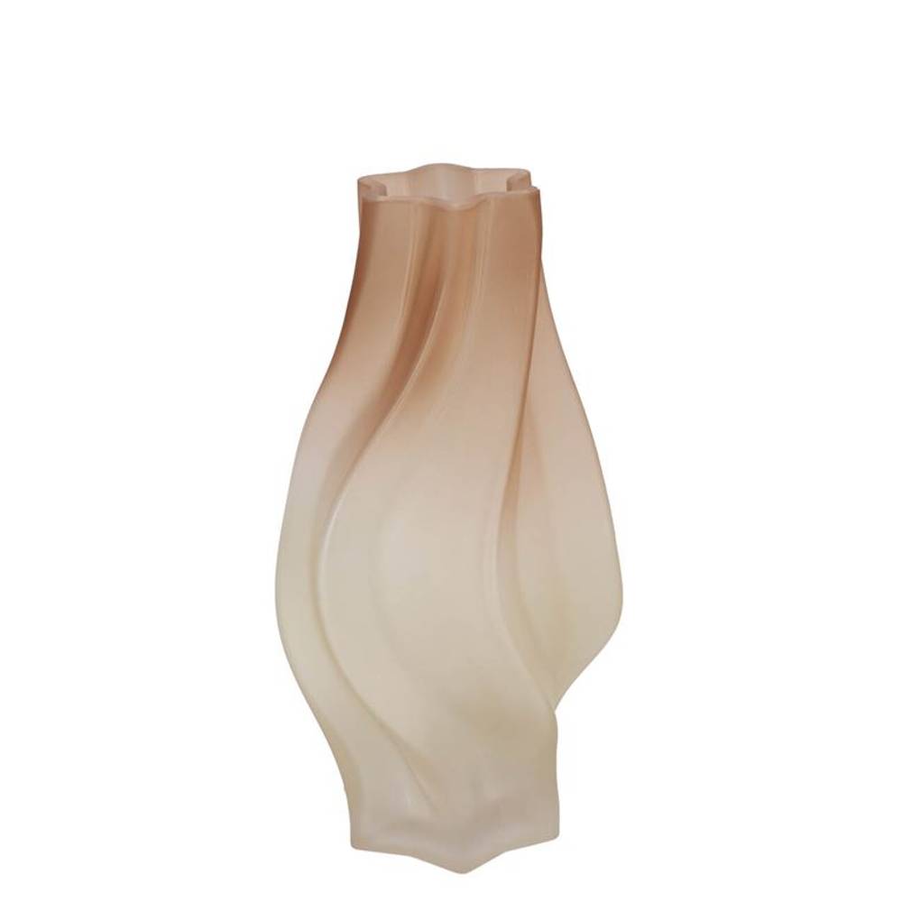 Glas Vase Taylor Swirl braun D16cm H25cm