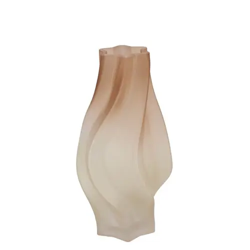 Glas Vase Taylor Swirl braun D16cm H25cm
