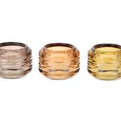 Glas Teelicht Marle 3/Set D08cm H06cm