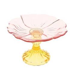 Glas Kuchenplatte Tivoli rosa D16.5cm H10.5cm