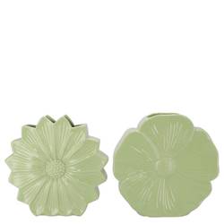 Keramik Vase Daisy Bloom mix grün 18x06x18cm