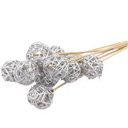 Zweigekugel auf Stab silber D05cm L50cm