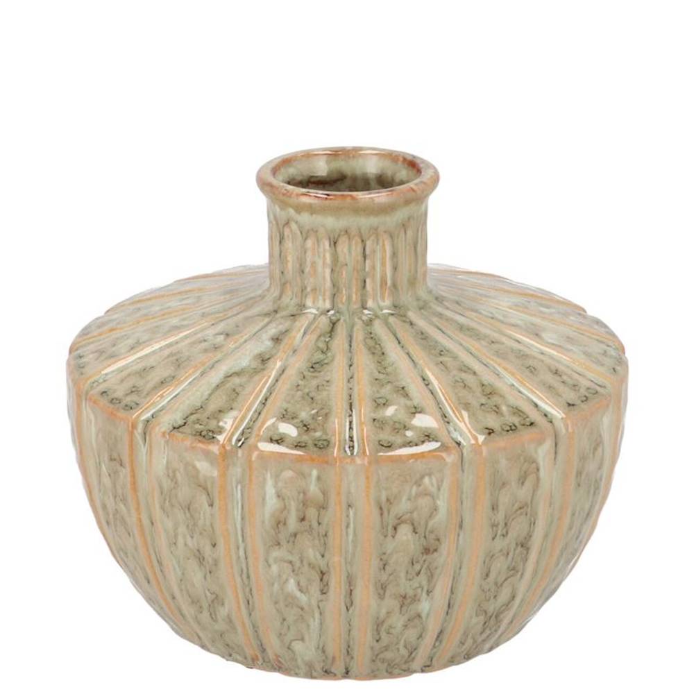 Keramik Vase Sifan grün 18x18x15cm