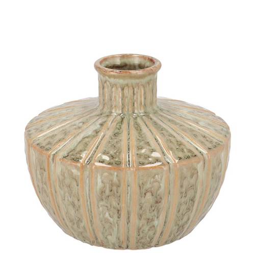 Keramik Vase Sifan grün 18x18x15cm