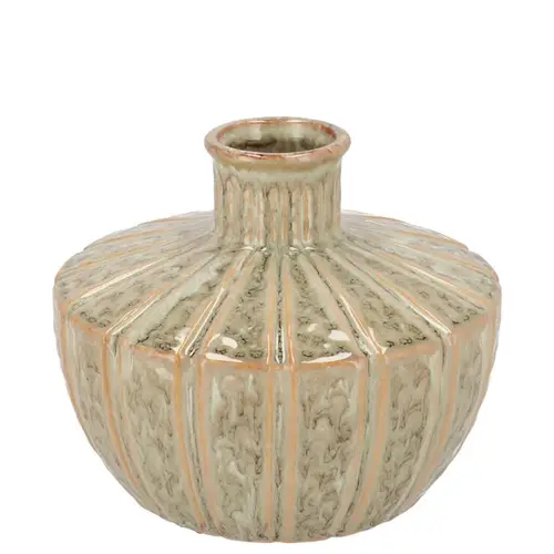 Keramik Vase Sifan grün 18x18x15cm