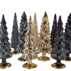 Weihnachtsbaum schwarz glas metallisch9x30cm
