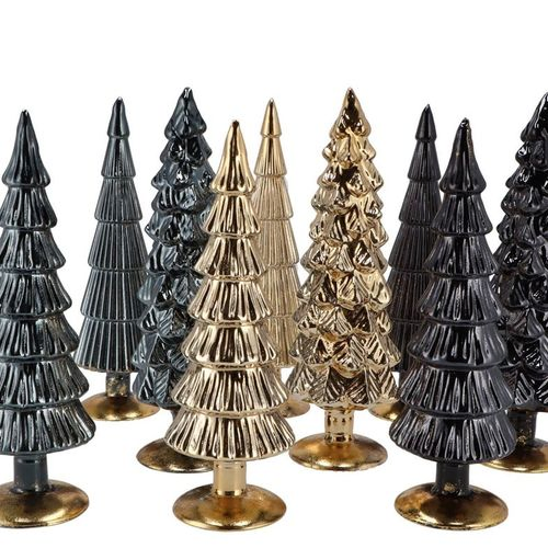 Weihnachtsbaum schwarz glas metallisch9x30cm
