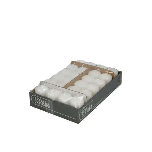 Stumpfkerze Safe weiss D04cm H06cm