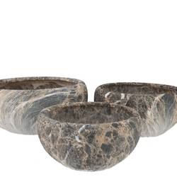 Keramik Schale Monty grau 3/Set 43x18/33x17/27x15cm