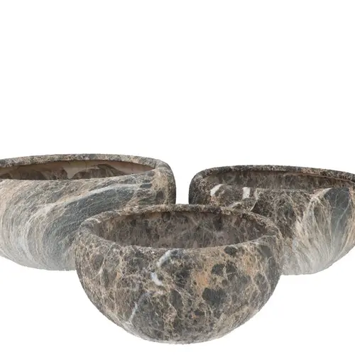 Keramik Schale Monty grau 3/Set 43x18/33x17/27x15cm