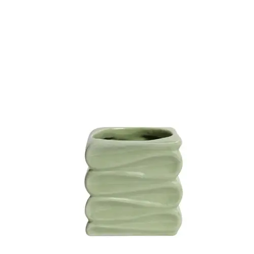 Keramik Topf Wave hell grün D09/12cm H11cm