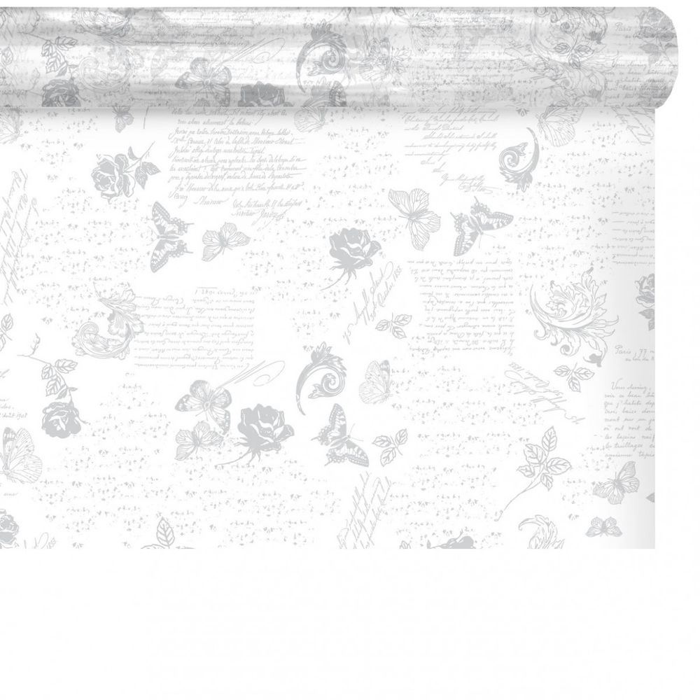 Folie Rolle 80cm Romance weiss 100m