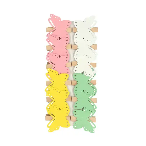 Klammer Schmetterling mix 04cm x24