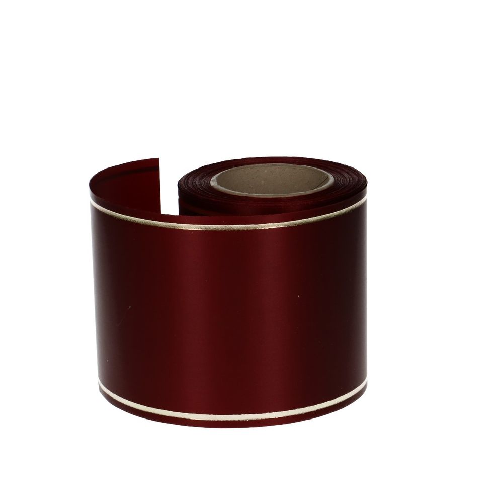 Kranzband Satin dunkel rot 100mm 25m