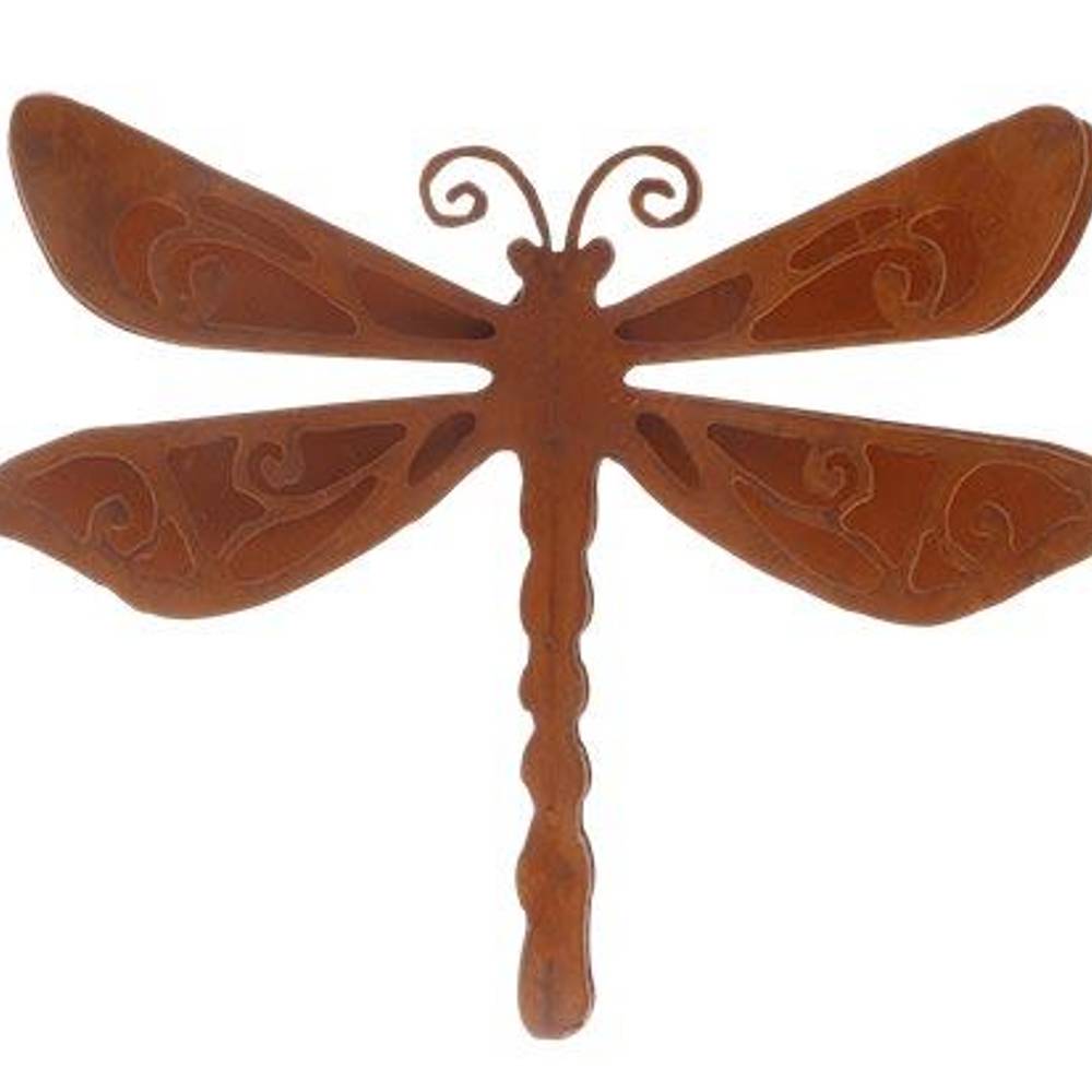 Wandaufhänger Libelle rostig D25.5cm