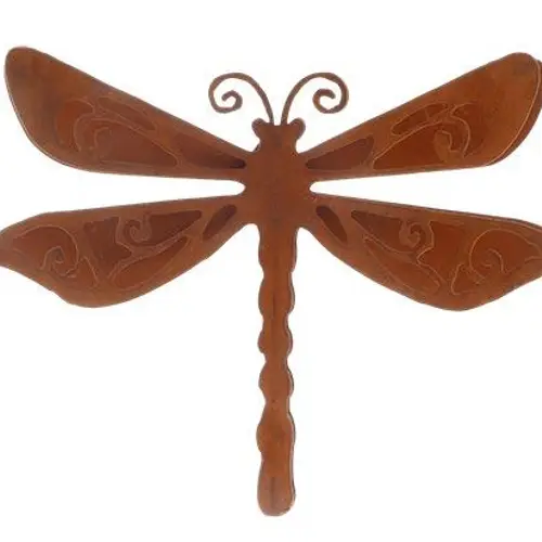 Wandaufhänger Libelle rostig D25.5cm