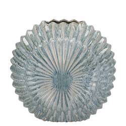 Keramik Vase Sifan Oval blau 31x13x31cm