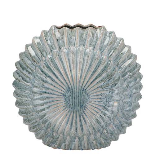 Keramik Vase Sifan Oval blau 31x13x31cm