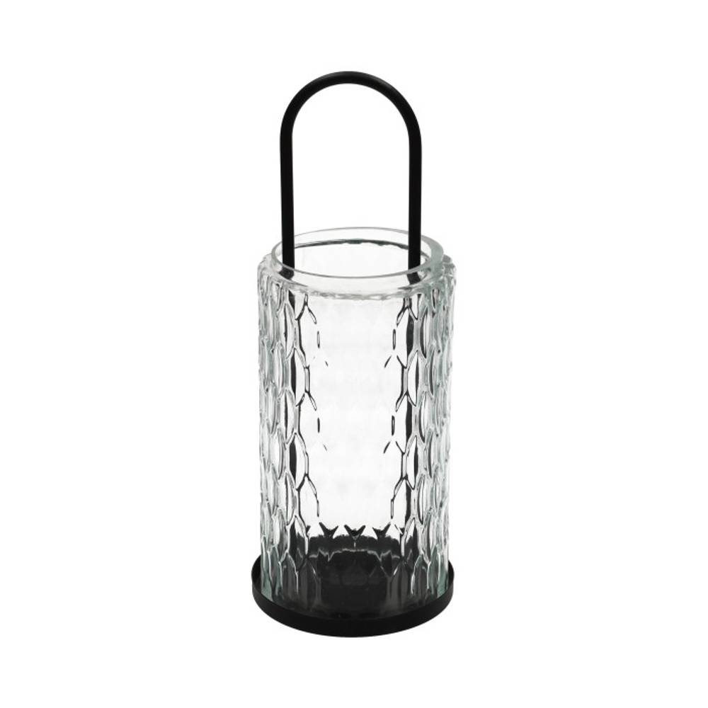 Laterne Lutro schwarz D11cm H28cm
