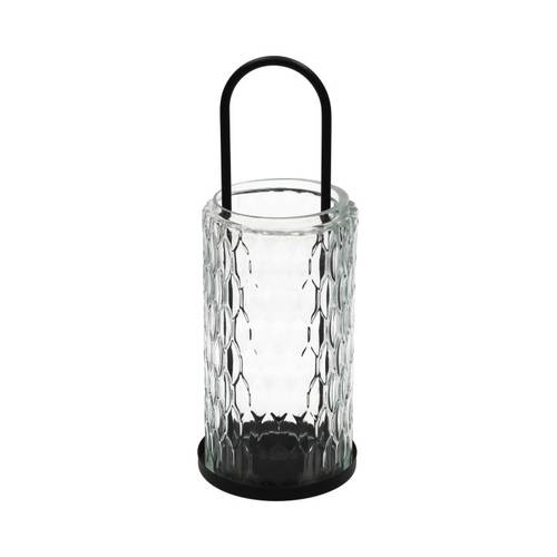 Laterne Lutro schwarz D11cm H28cm