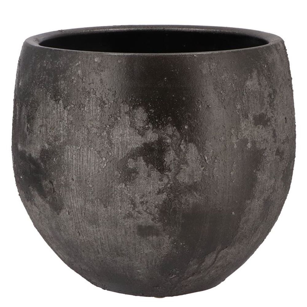 Keramik Übertopf Bali schwarz Coal D30cm H27cm
