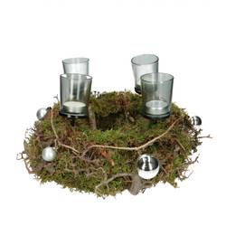 Tischdekoration Advent silber D30cm
