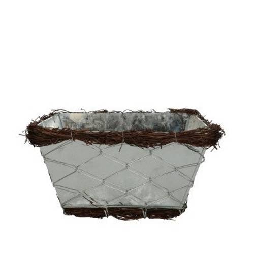 Zink Übertopf silber D20cm H10cm