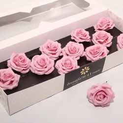 Seiden Wachs Rose hell rosa D10cm (374)