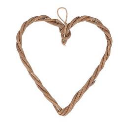 Hänger Herz verdreht natur D35cm