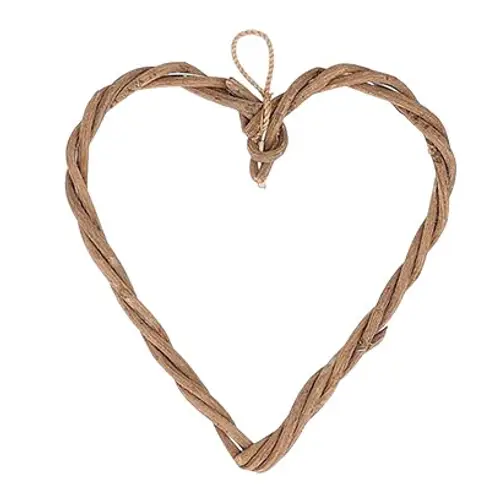 Hänger Herz verdreht natur D35cm