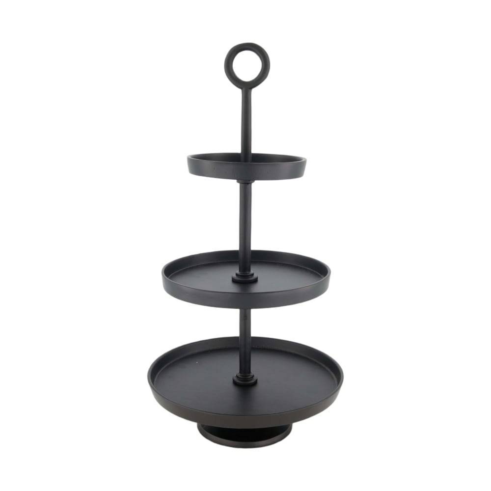 Homedeco Etagere Alu schwarz D25cm H47cm