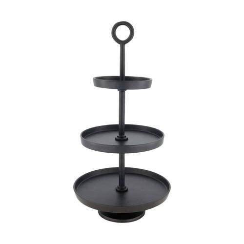 Homedeco Etagere Alu schwarz D25cm H47cm