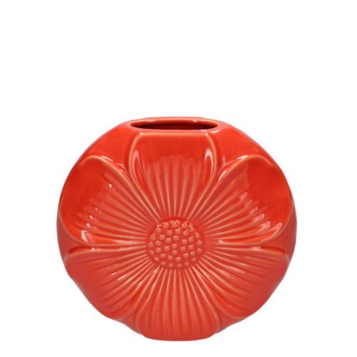 Keramik Vase Petal  rot 22x06x21cm