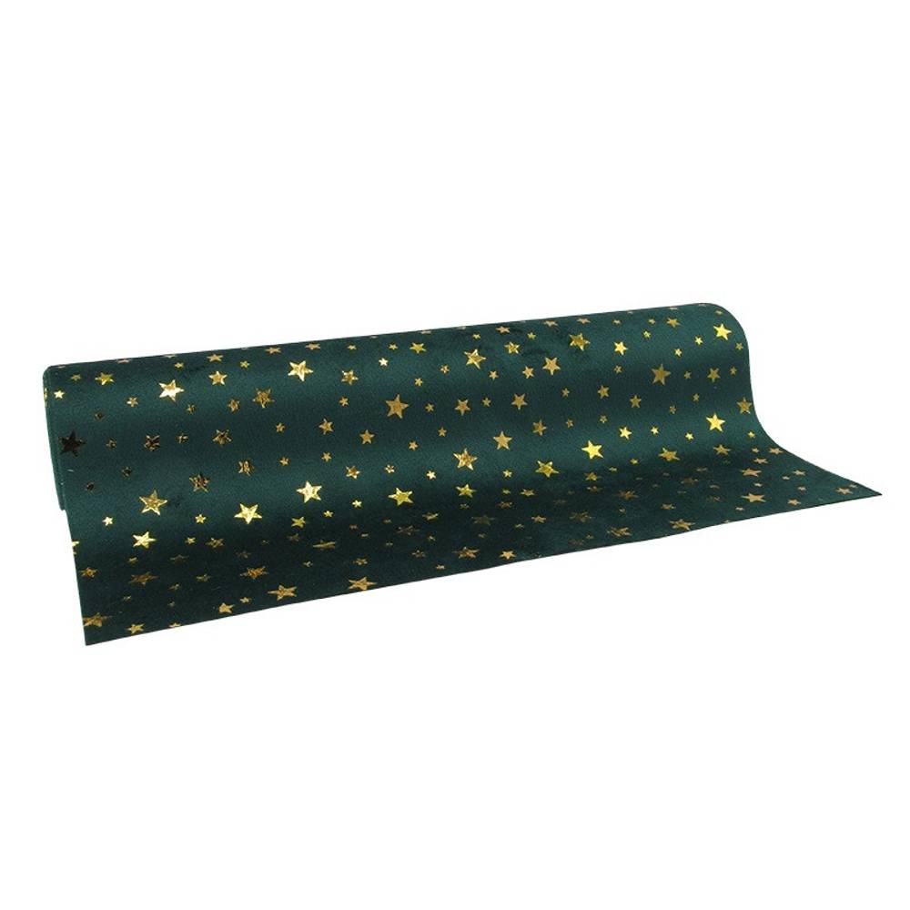 Tischlaufer Stars dunkel grün 28cm 2.5m