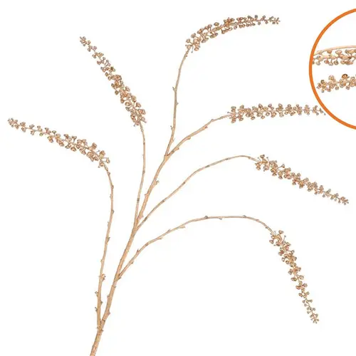 Seiden Beere Cluster gold L112cm