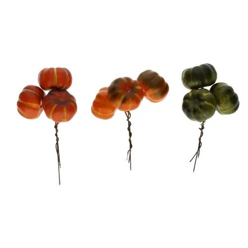 Kürbis auf Draht mix D04cm x12  