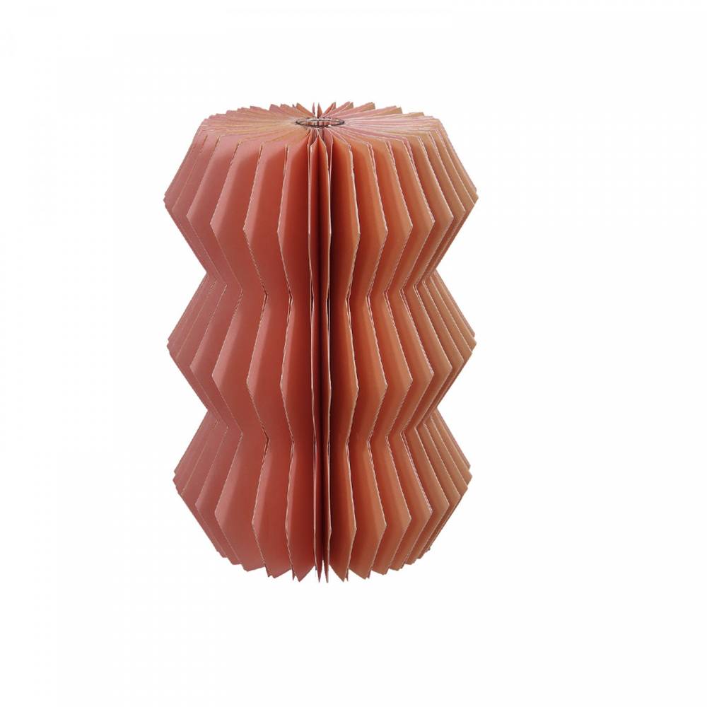 Glas Vase Papier rot D03/13cm H18cm