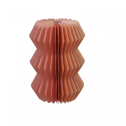 Glas Vase Papier rot D03/13cm H18cm