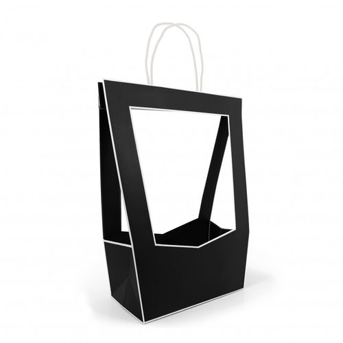 Tasche Medaillon schwarz 23x14x38cm