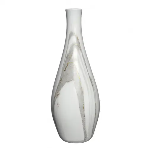 Keramik Vase Dazzle marmor D13cm H35cm 