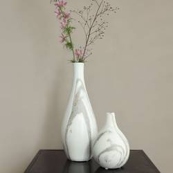 Keramik Vase Dazzle marmor D13cm H35cm 