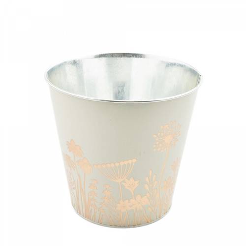 Zink Übertopf Alossi creme D16cm H16cm