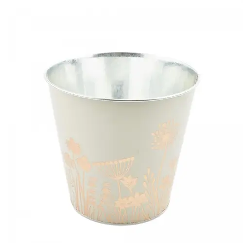 Zink Übertopf Alossi creme D16cm H16cm