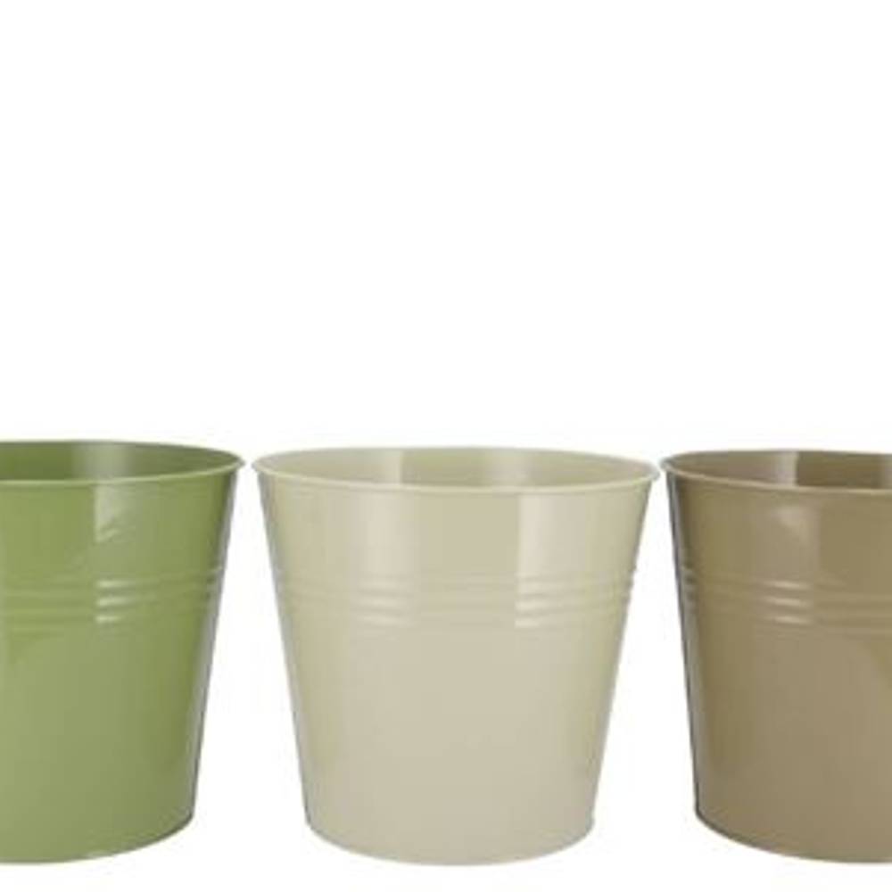 Zink Eimer Basic Sommer mix grün 25x22x17cm