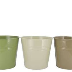 Zink Eimer Basic Sommer mix grün 25x22x17cm