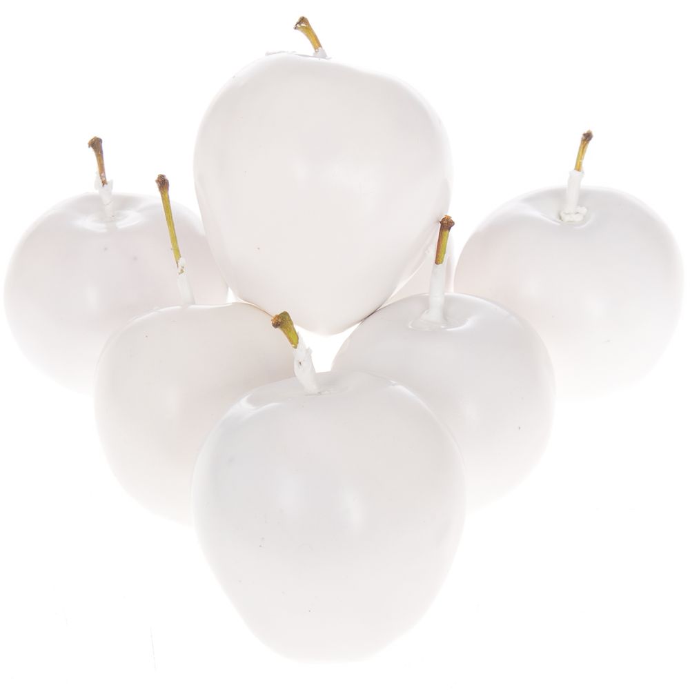 Apfel weiss Wachs D5cm