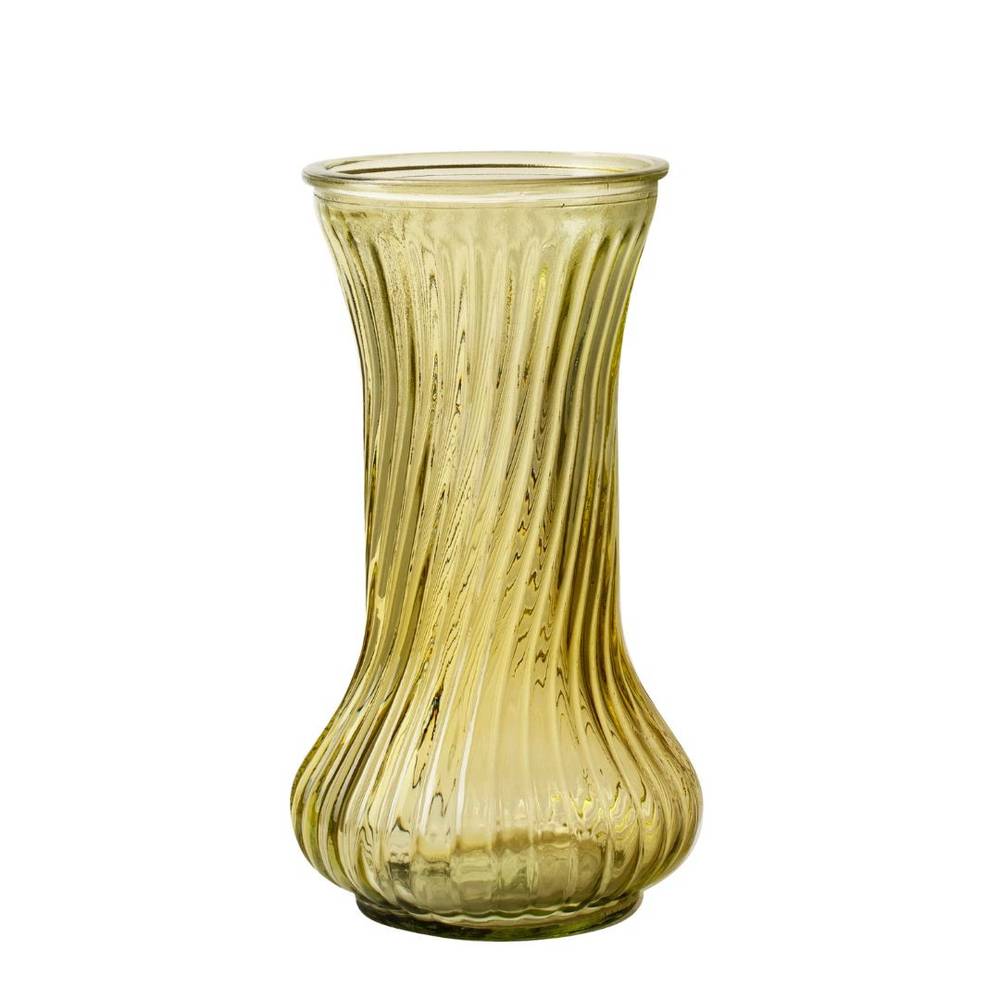 Glas Vase Medda gelb D12cm H21.5cm