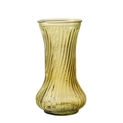 Glas Vase Medda gelb D12cm H21.5cm