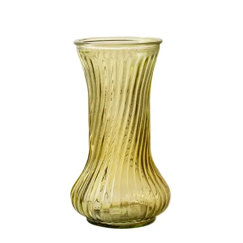 Glas Vase Medda gelb D12cm H21.5cm