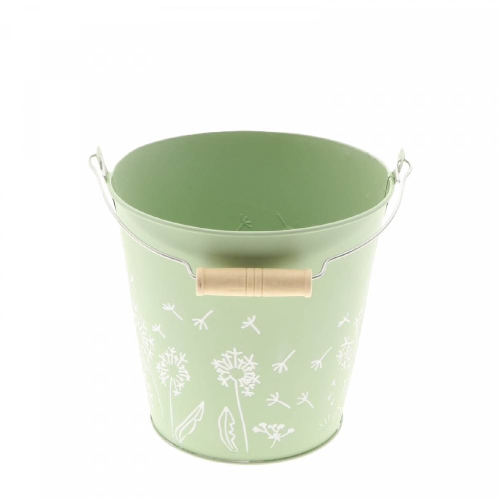 Zink Eimer Celo hell grün D13cm H12cm